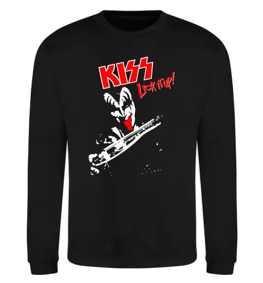 Світшот Kiss lick it up Чорний фото