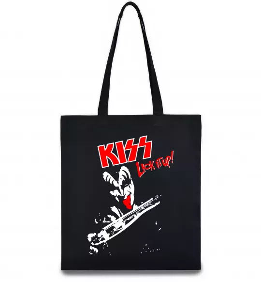 Эко-сумка Kiss lick it up Черный фото