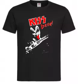 Мужская футболка Kiss lick it up Черный фото