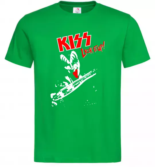 Чоловіча футболка Kiss lick it up Зелений фото