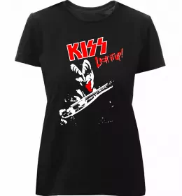 Женская премиум футболка Let me go rock n roll Черный фото