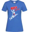 Женская футболка Kiss lick it up Ярко-синий фото