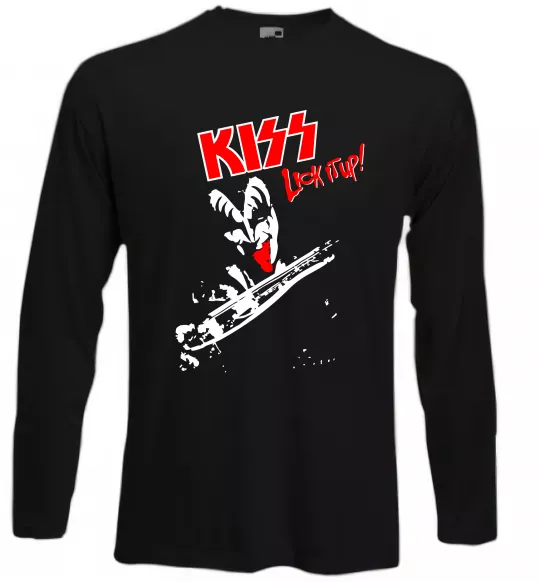 Лонгслів Kiss lick it up Чорний фото