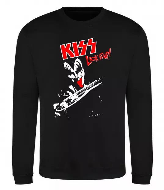 Світшот Kiss lick it up Чорний фото
