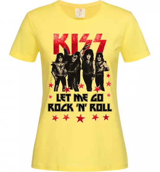 Жіноча футболка Let me go rock n roll Лимонний фото