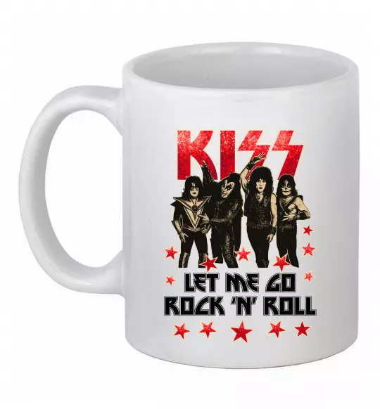 Чашка керамическая Let me go rock n roll Белый фото