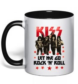 Чашка с цветной ручкой Let me go rock n roll