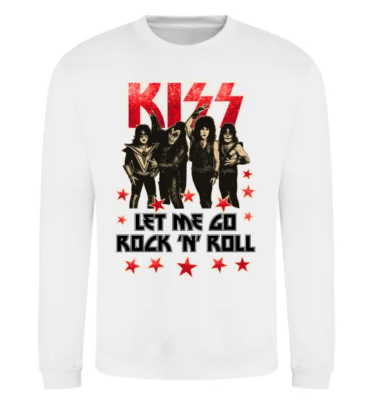 Світшот Let me go rock n roll Білий фото