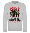 Світшот Let me go rock n roll Сірий меланж фото