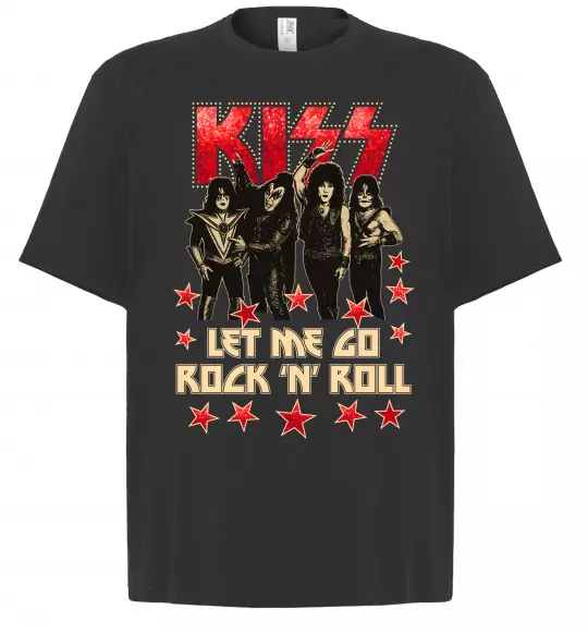 Футболка Оверсайз Let me go rock n roll Черный фото