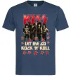 Мужская футболка Let me go rock n roll Темно-синий фото