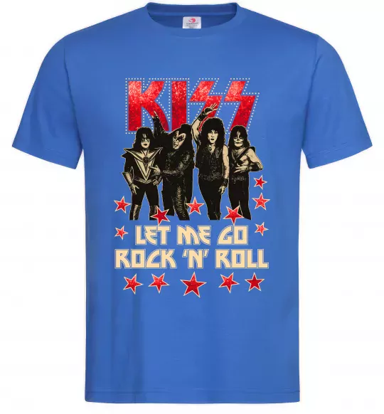 Мужская футболка Let me go rock n roll Ярко-синий фото