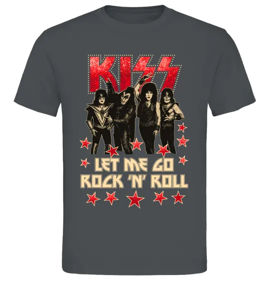 Мужская футболка Let me go rock n roll Графит фото