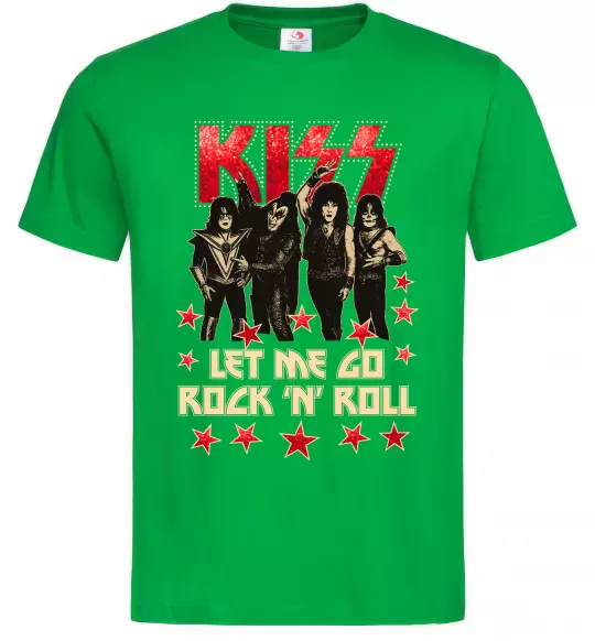 Мужская футболка Let me go rock n roll Зеленый фото