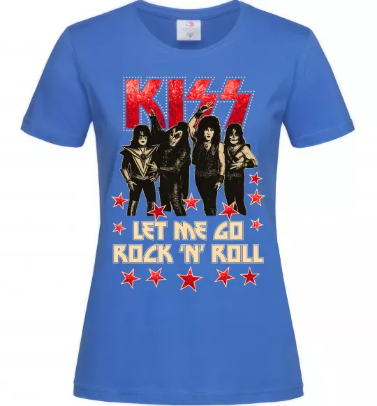 Жіноча футболка Let me go rock n roll Яскраво-синій фото