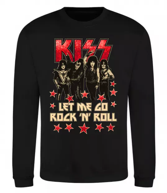 Свитшот Let me go rock n roll Черный фото