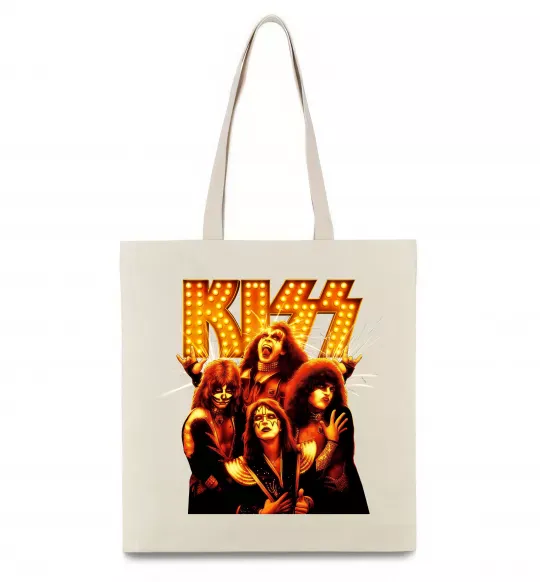 Эко-сумка Kiss end of the road Бежевый фото