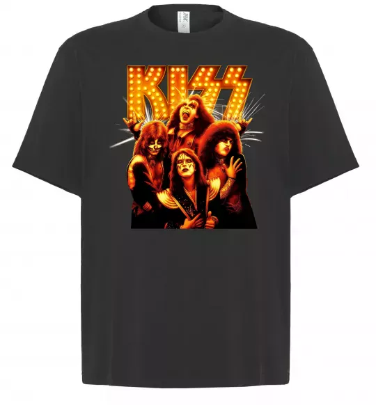 Футболка Оверсайз Kiss end of the road Чорний фото