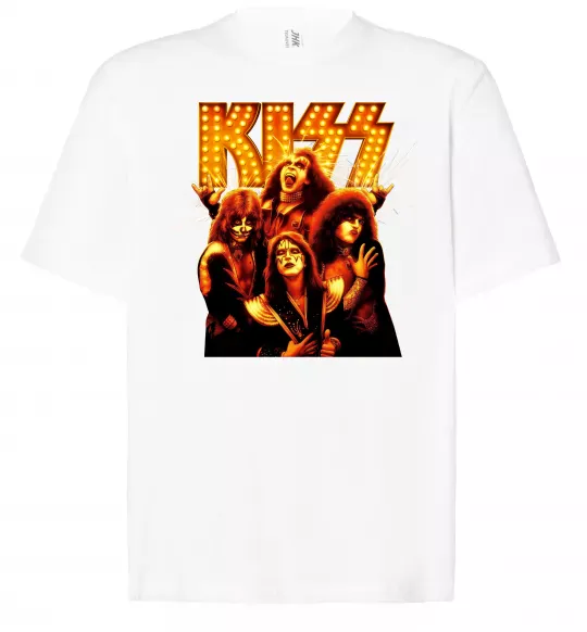 Футболка Оверсайз Kiss end of the road Білий фото