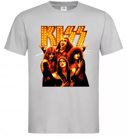 Мужская футболка Kiss end of the road Серый фото