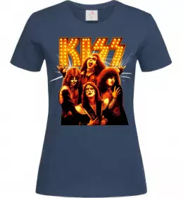 Женская футболка Kiss logo Ярко-синий фото