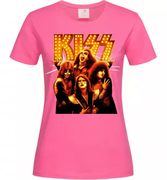 Женская футболка Kiss end of the road Ярко-розовый фото