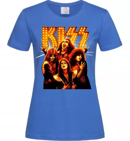 Женская футболка Kiss end of the road Ярко-синий фото