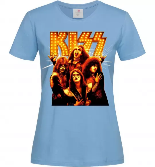 Женская футболка Kiss end of the road Голубой фото