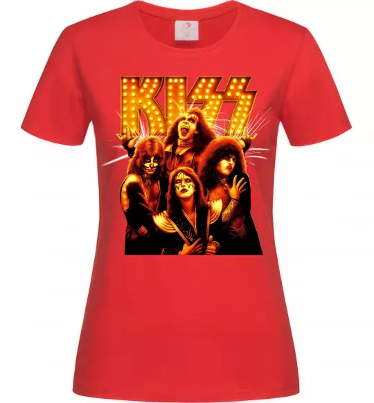 Женская футболка Kiss end of the road Красный фото