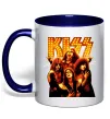Чашка з кольоровою ручкою Kiss end of the road Глибокий темно-синій фото