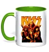 Чашка с цветной ручкой Kiss end of the road Лаймовый фото
