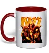Чашка з кольоровою ручкою Kiss end of the road Червоний фото