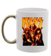 Чашка з кольоровою ручкою Kiss end of the road Золото фото