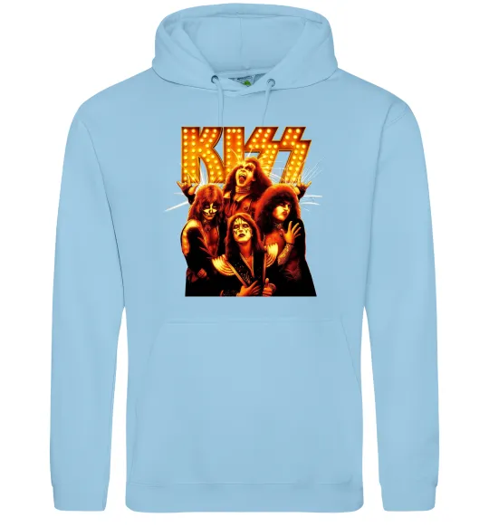 Женская толстовка (худи) Kiss end of the road Голубой фото