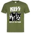 Мужская футболка End of the road Kiss Оливковый фото