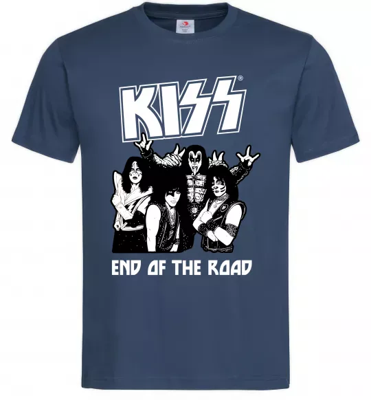 Мужская футболка End of the road Kiss Темно-синий фото