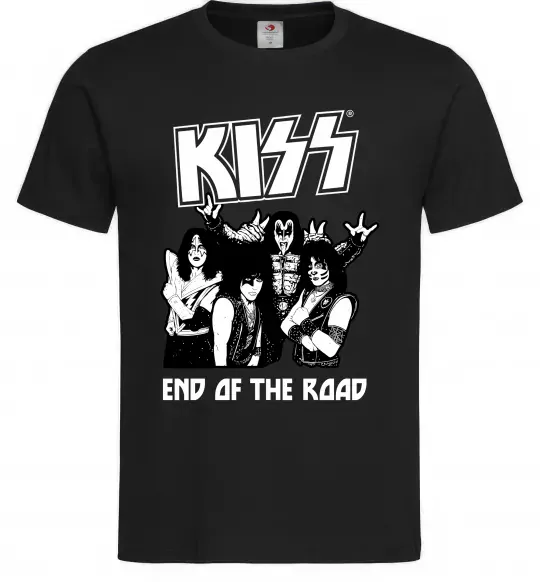 Мужская футболка End of the road Kiss Черный фото
