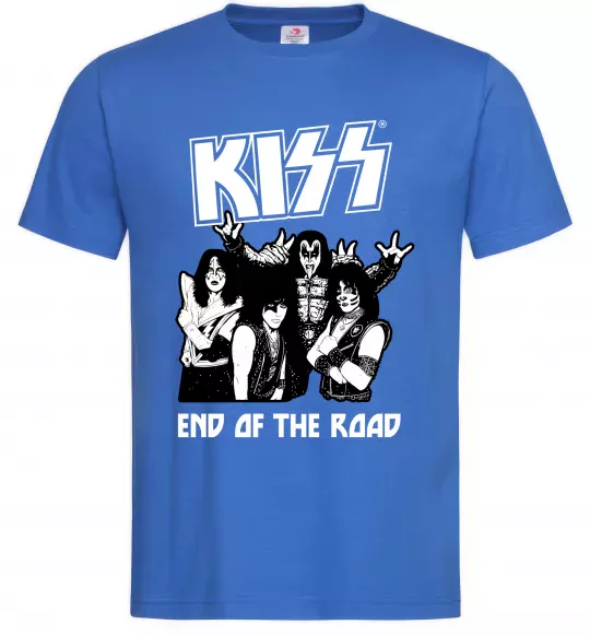 Мужская футболка End of the road Kiss Ярко-синий фото