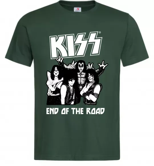 Мужская футболка End of the road Kiss Темно-зеленый фото