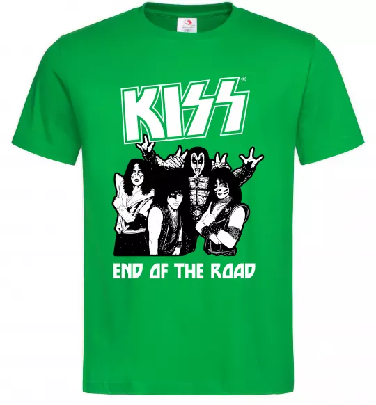 Мужская футболка End of the road Kiss Зеленый фото