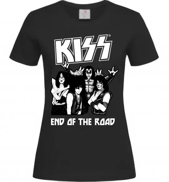 Женская футболка End of the road Kiss Черный фото