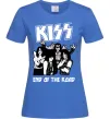 Женская футболка End of the road Kiss Ярко-синий фото