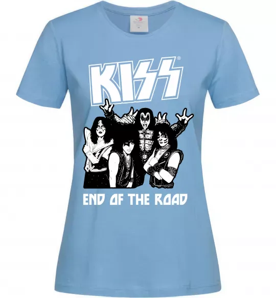 Женская футболка End of the road Kiss Голубой фото