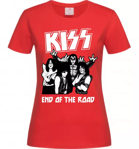 Женская футболка End of the road Kiss Красный фото
