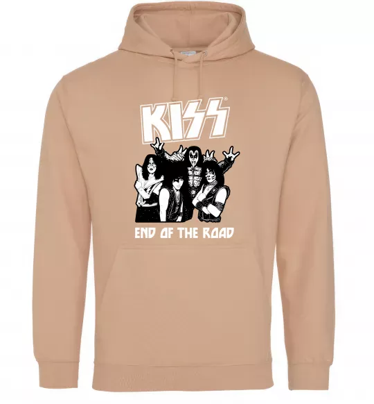 Мужская толстовка (худи) End of the road Kiss Песочный фото