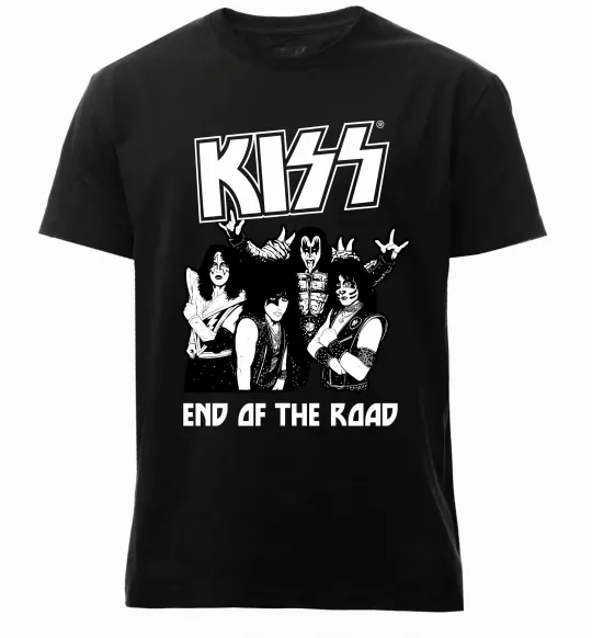 Чоловіча преміум футболка End of the road Kiss Чорний фото