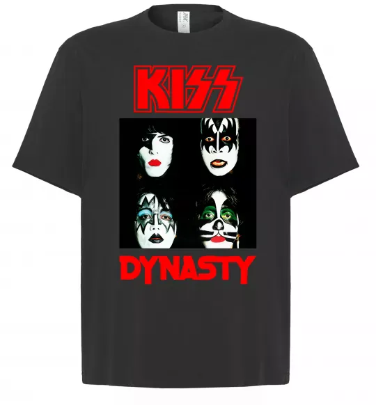 Футболка Оверсайз Kiss dynasty Чорний фото