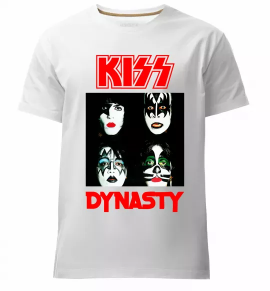 Чоловіча преміум футболка Kiss dynasty Білий фото