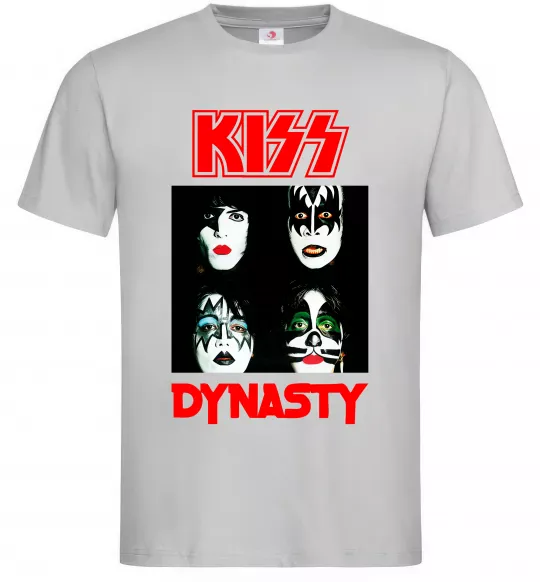 Мужская футболка Kiss dynasty Серый фото