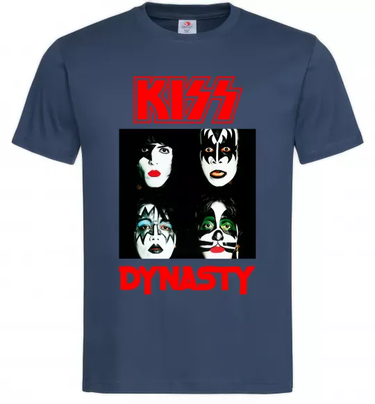 Мужская футболка Kiss dynasty Темно-синий фото